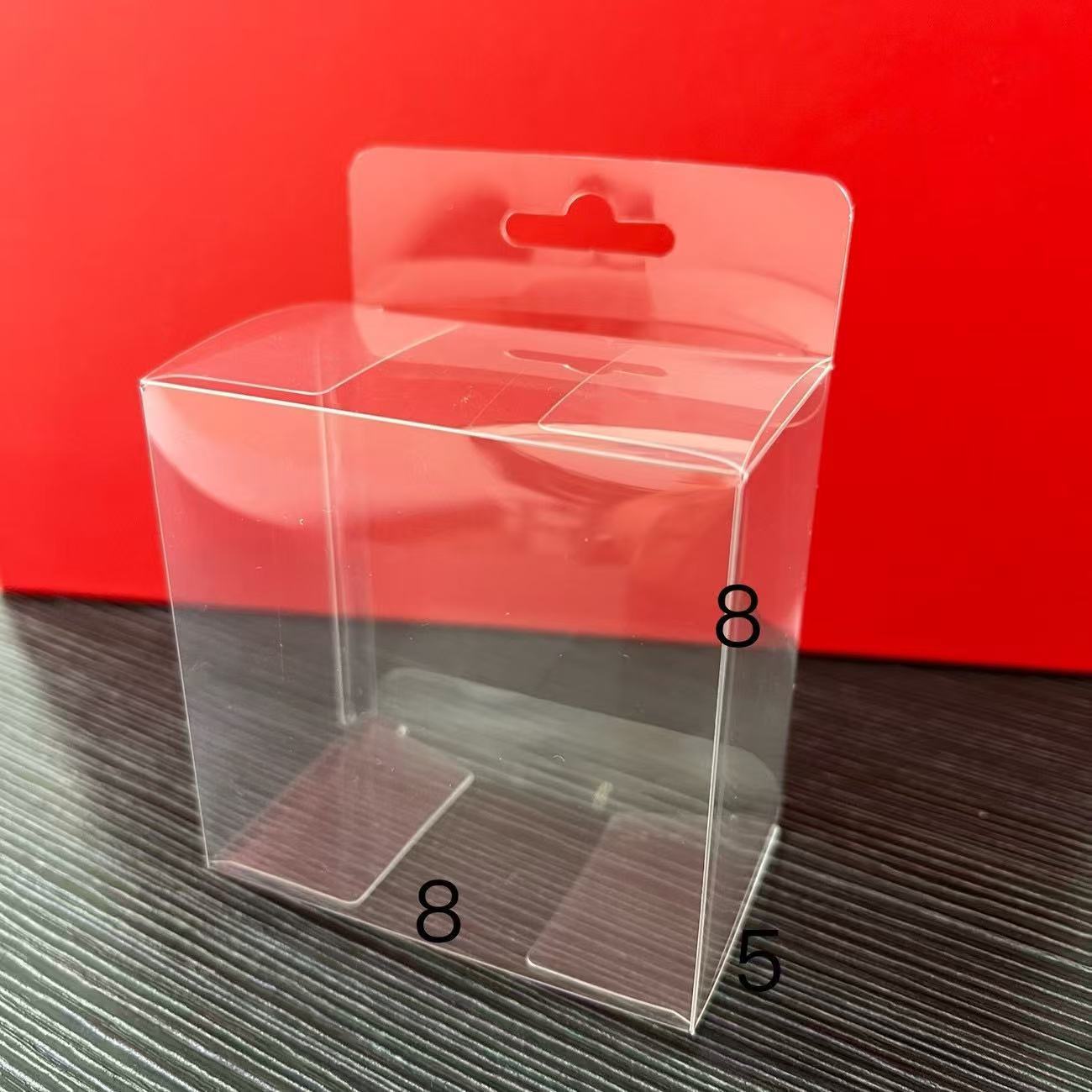 Nueva caja de embalaje transparente con gancho de pvc, exquisito frigorífico, hardware, aparejos de pesca, papelería, caja de exhibición de protección de alta transparencia