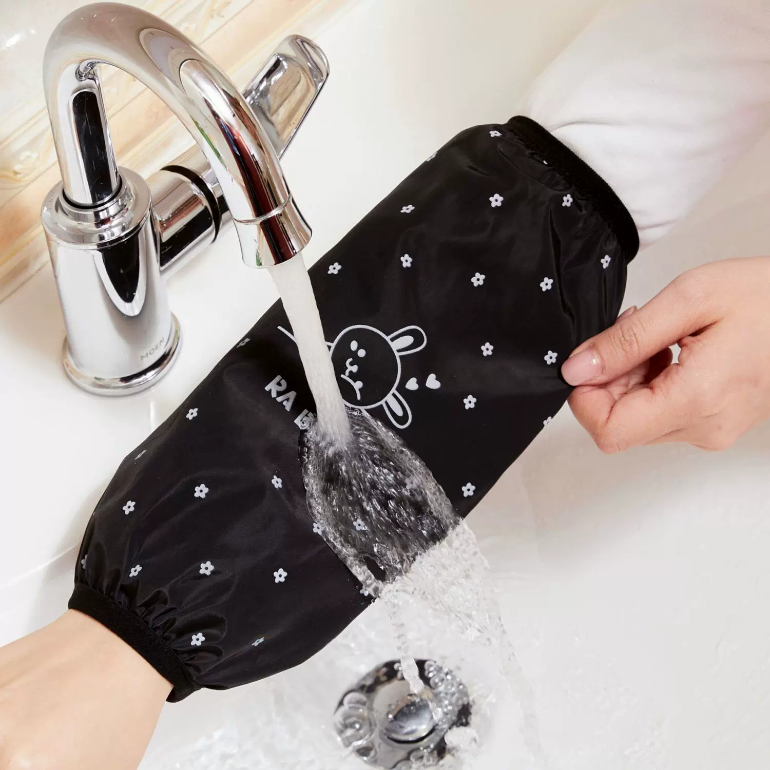 防水防油袖套厨房餐厅专用耐脏保洁袖套家用长款男女通用家务护袖