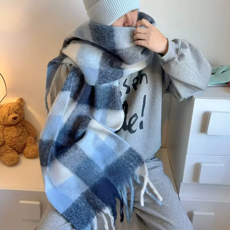 品质感加厚保暖围巾女冬百搭圈圈纱围脖软糯加长2025新款披肩批发