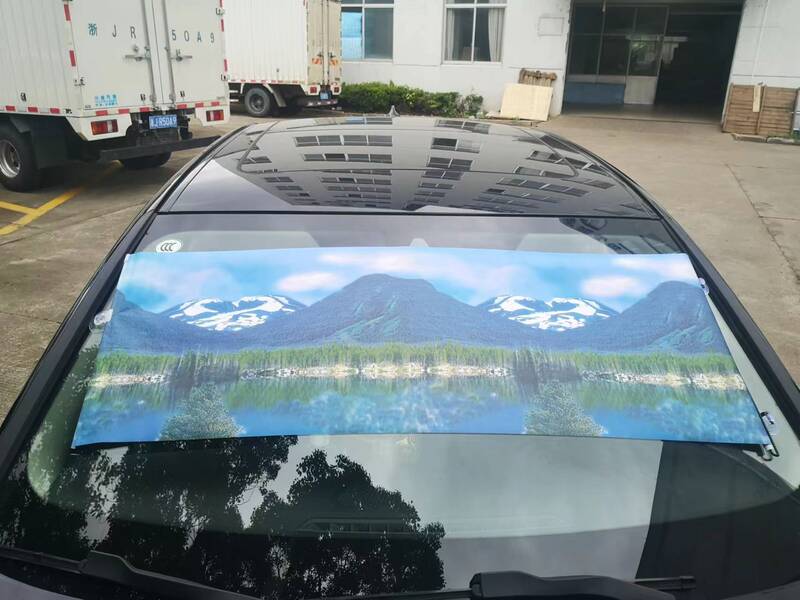UV printing front window sunshade high shading heat insulation car sunshade pp paper sunshade