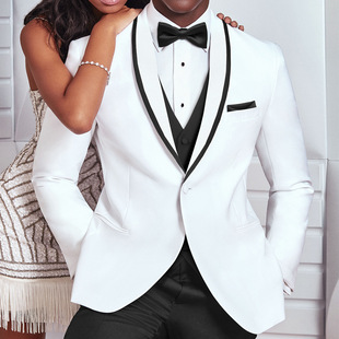 2022 Men's Suit Business Casual Suit Men's Groom Best Man's Suit Three-Piece Suit Banquet Wedding Suit Men