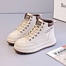 2025年秋季新品高帮厚底百搭时尚休闲韩版增高运动潮流女鞋小白鞋