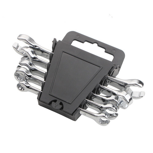 Double-headed hexagonal open-end wrench to disassemble brake pipe wrench, fork bayonet wrench, automobile high-pressure pipe wrench