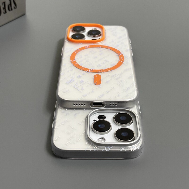 创意烫银公式适用iPhone17promax磨砂透明磁吸手机壳苹果16保护套|undefined