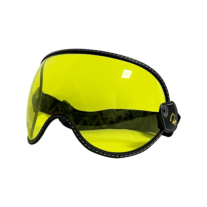 ヘルメット泡鏡日焼け止めヘルメット汎用レンズ全ヘルメット3/4レトロ耐衝撃防風砂ストラップゴーグル