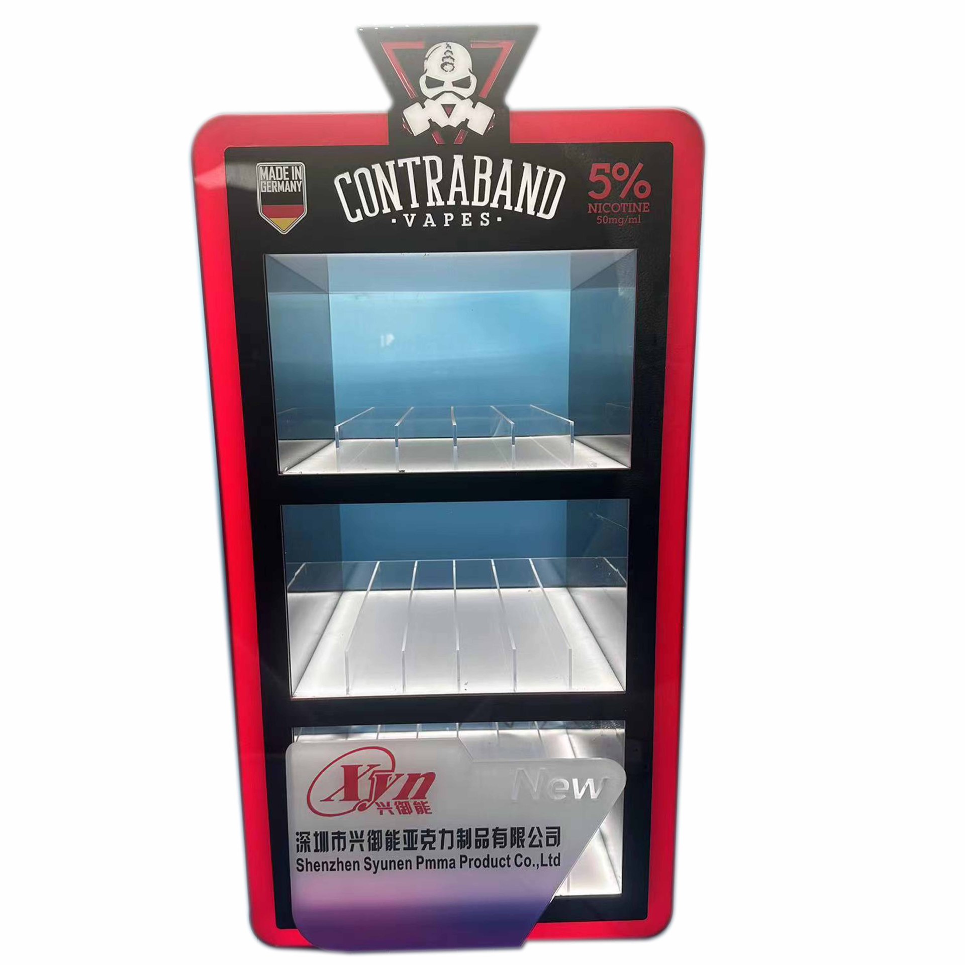 亚克力电子雾化展示架灯箱 亚克力展示架灯箱