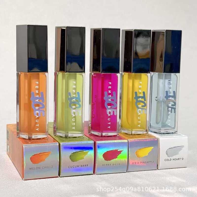 Fenty Beauty's same color lip oil for lip enhancement, glassy translucent moisturizing lip gloss, Amazon cross-border wholesale Fenty Beauty's same color lip oil for lip enhancement, glassy translucent moisturizing lip gloss, Amazon cross-border wholesale