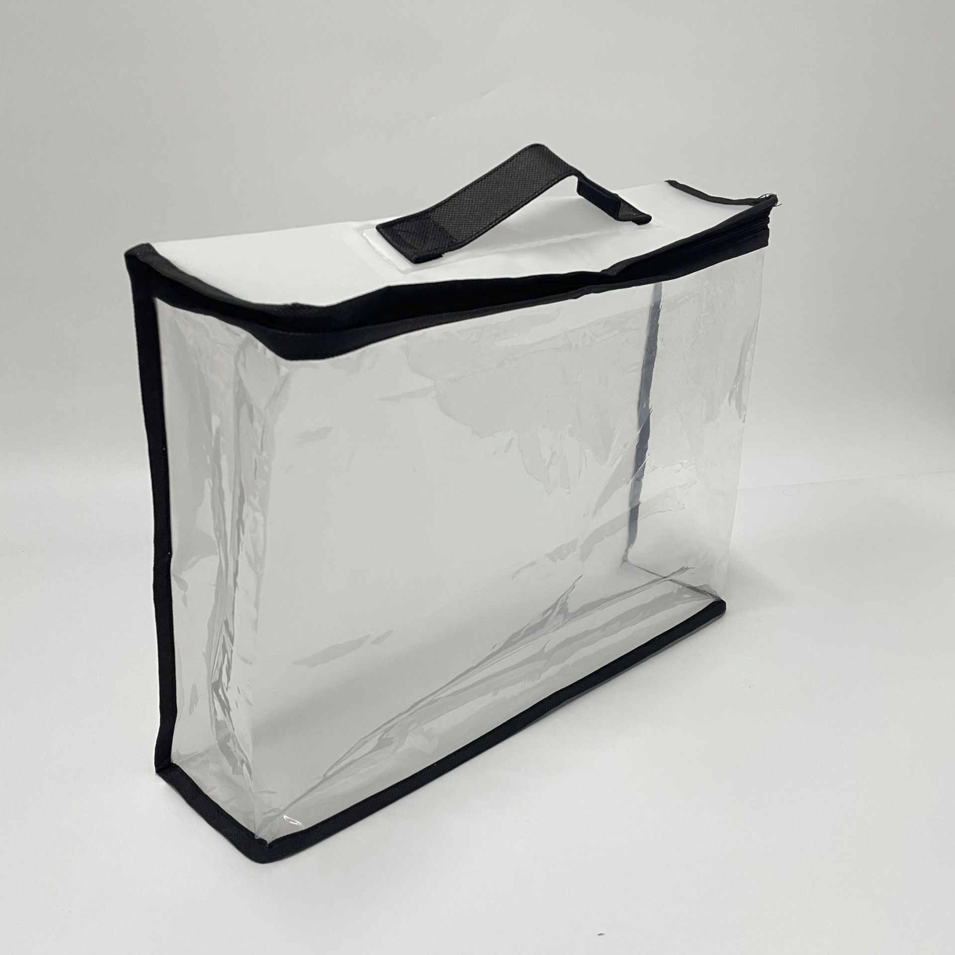 PE 반투명 소재 + 검정색 부직포 손잡이 [D035]