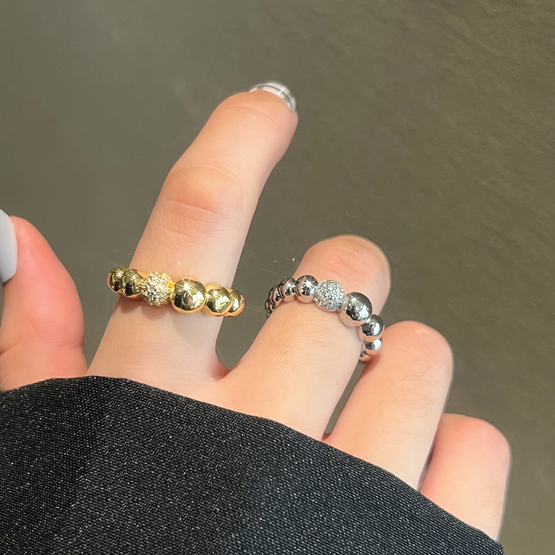 Simple Style Geometric Silver Plated Plating Open Ring