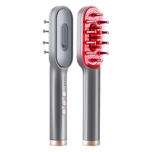Golden rice scalp medicine applicator healthy hair comb micro-current color light hair care instrument scalp massager hairdressing comb medicine comb