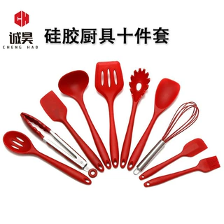 硅胶厨具套装不粘锅铲勺耐高温厨房工具锅铲汤勺食物夹打蛋器漏铲