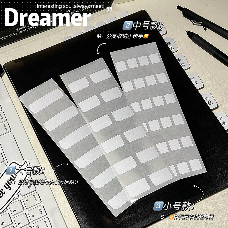 Ins nuevo índice blanco etiqueta de alto valor de color pegatinas de color red post-it pequeño pegatinas de clasificación pegajosas marcadores pegatinas