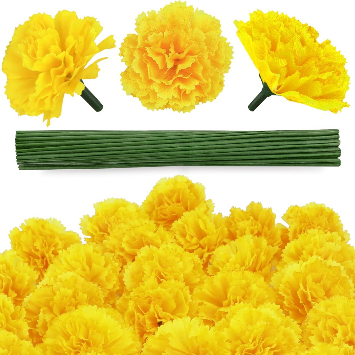 Simulación de la cabeza de clavel de 6 cm de diámetro CM / 9 cm flores de crisantemo de longevidad decoran Halloween con accesorios de guirnalda para el día de los muertos