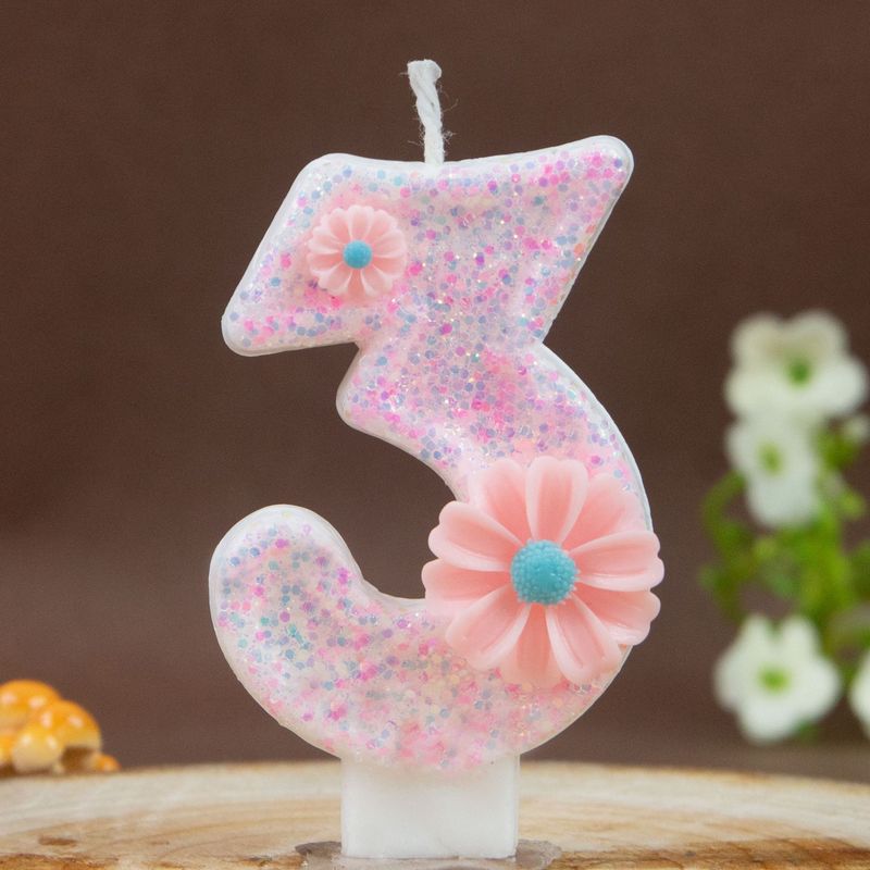 数字蜡烛0-9节庆派对装饰氛围感DIY手工粉色创意生日蜡烛蛋糕用品|undefined