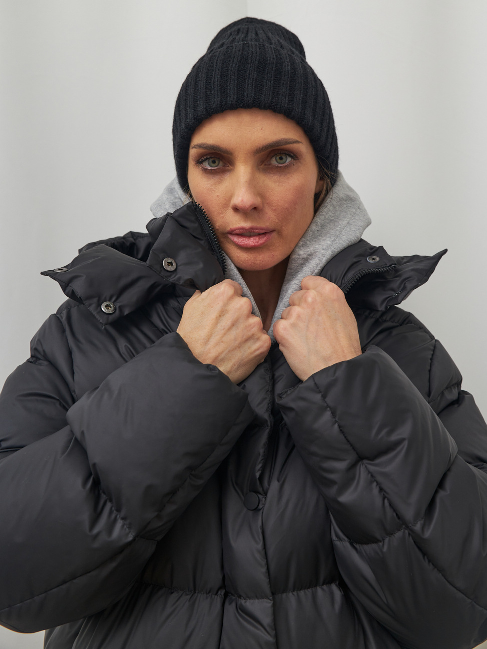 Dames lange donsjas met capuchon warme winterjas_voghion.com