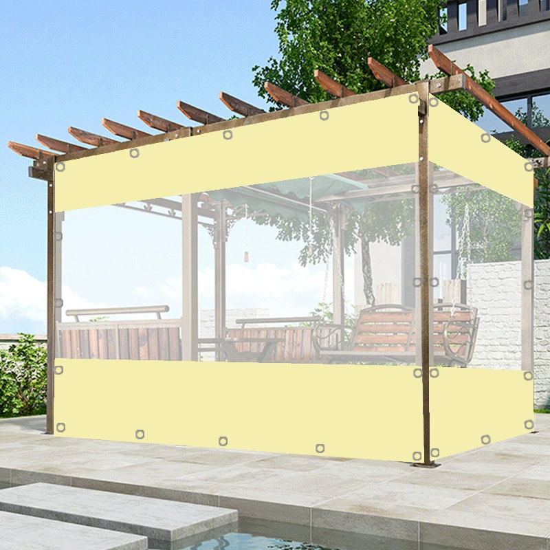 Полнопрозрачная пластиковая ткань для внутреннего двора ветрозащитной защиты от дождя