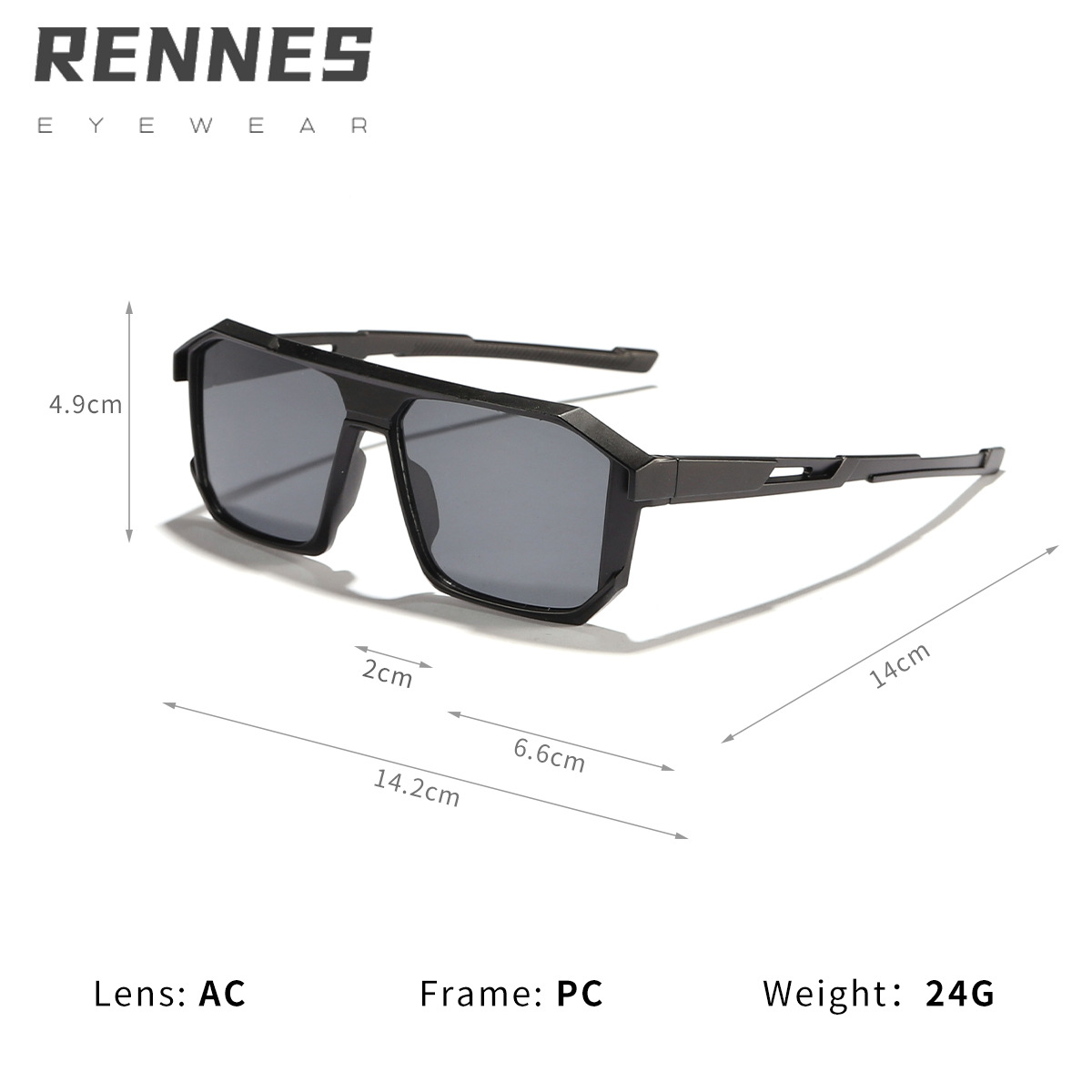 2024 nuevas gafas de sol deportivas con espejo rectangular transfronterizo para hombres y mujeres, gafas de sol de colores para ciclismo al aire libre