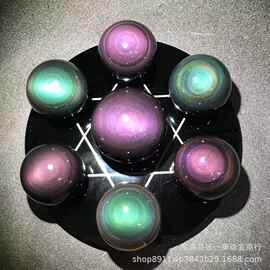 天然黑曜石摆件水晶球开业家居送礼水晶工艺品批发热销爆款