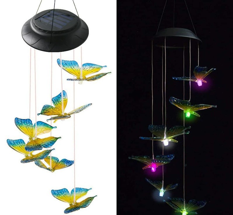 Lámpara solar transfronteriza campana de viento exterior lámpara de campo lámpara de luz LED interior y exterior luz de atmósfera de alta potencia