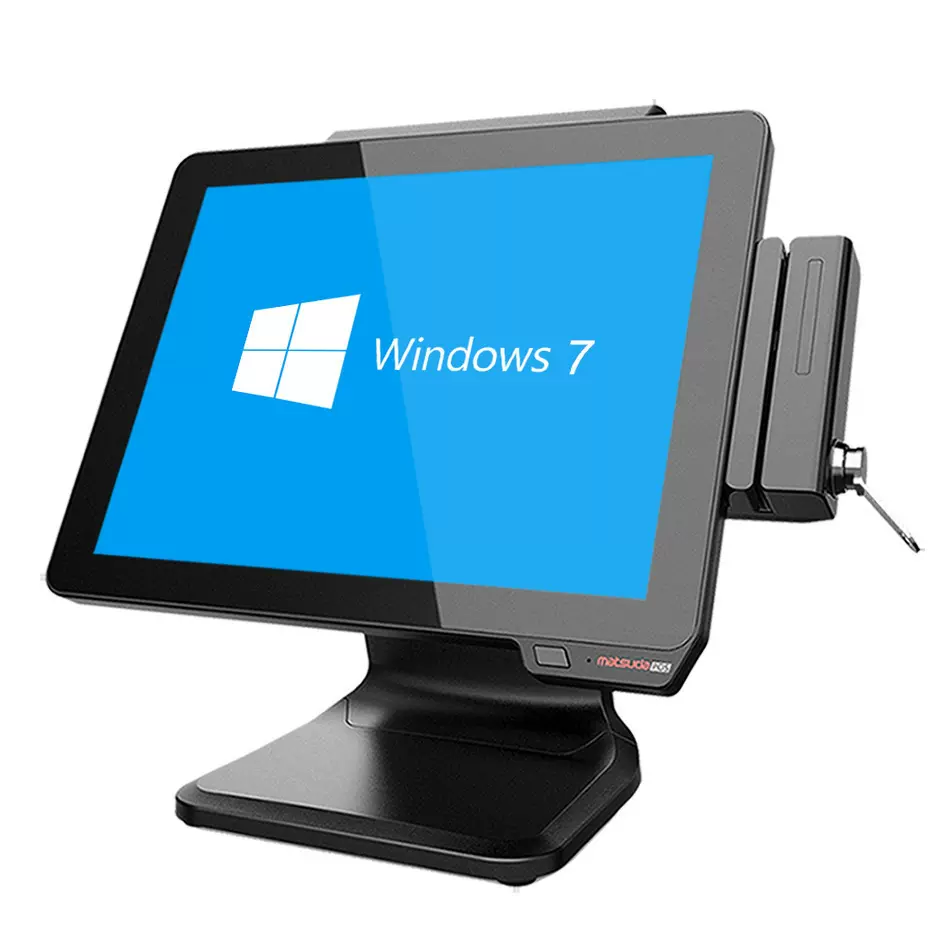 收银机铝合金pos收银一体触摸收银机收款机点单机收银设备