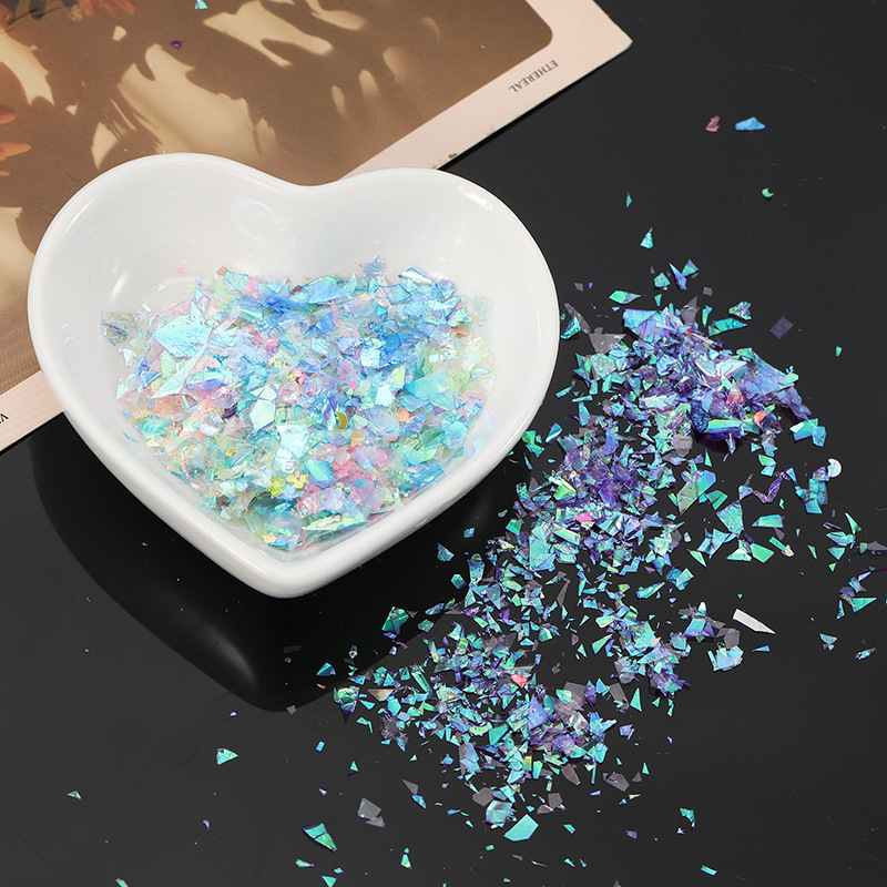 个性不规则亮片饰品眼影装饰 流麻闪粉多色DIY材料金葱粉批发