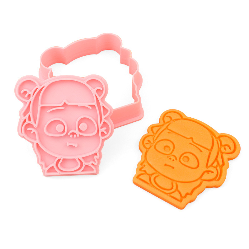 Molde de galletas de Nezha simulado, herramientas de repostería con diseños de dibujos animados de Ao Bing, Ao Guang, Shen Gongbao, Shijin y Bestia del Límite de la Emperatriz