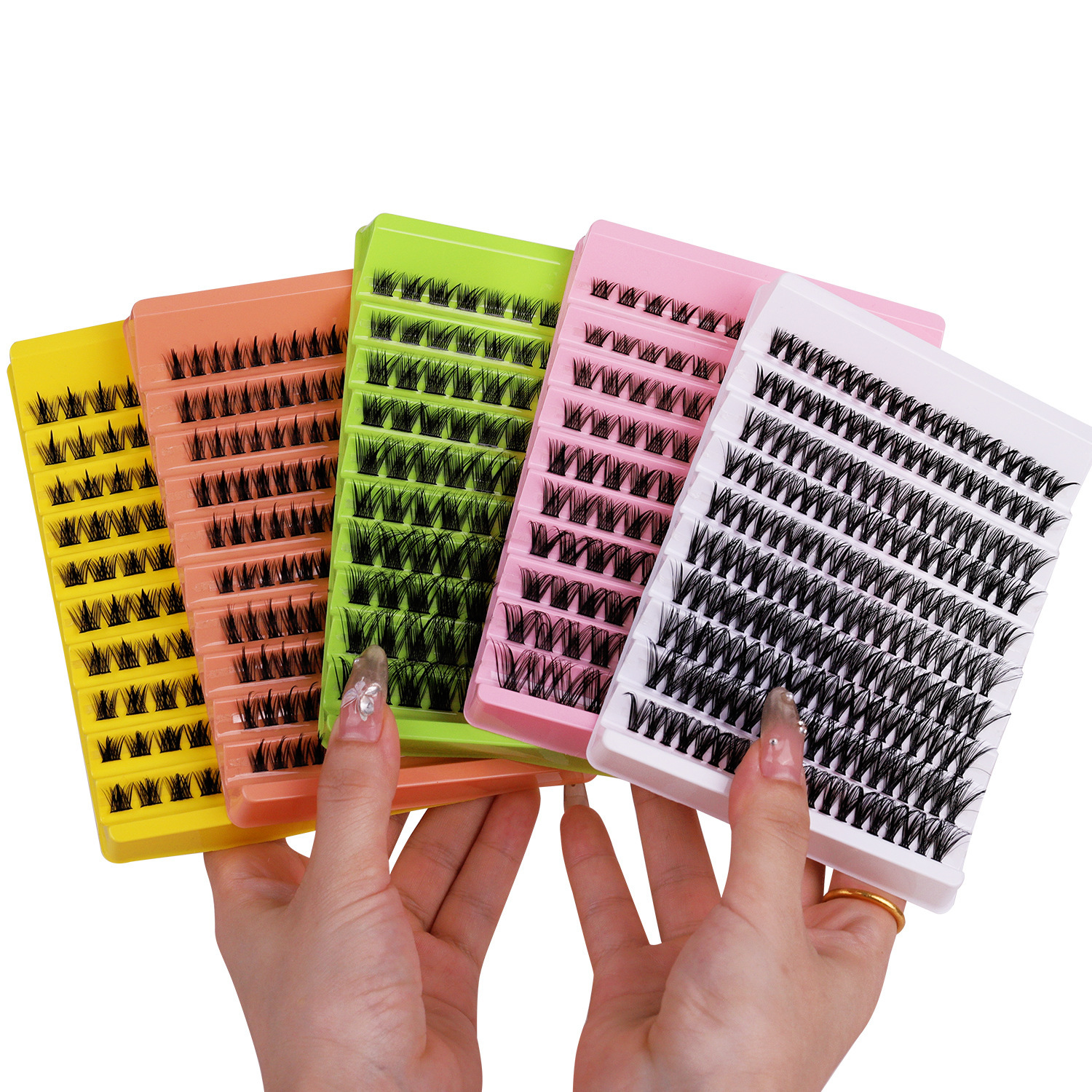 Cross-border segmented false eyelashes, 200 clusters of large-capacity European and American single clusters, 40P thick DIY self-grafted eyelashes undefined
