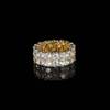 Accessory hip-hop style, zirconium, fashionable ring with stone, European style, diamond encrusted, 750 sample gold, wholesale