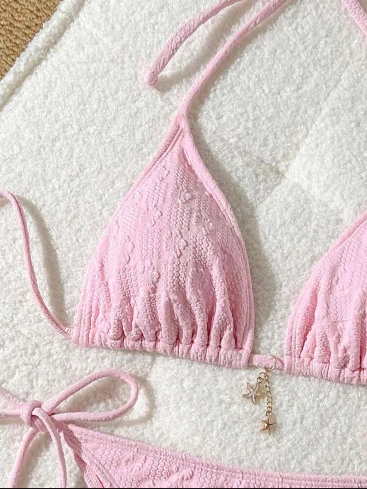 Women's Solid Colour Bikini Set Sexy Triangle Two-piece Swimsuit_voghion.com