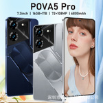 POVA5 Pro跨境KT外贸10.0安卓2+16G智能手机 7.3英寸现货低价代发