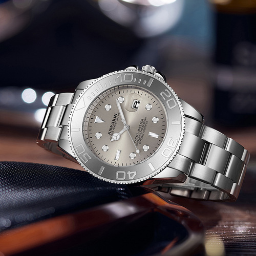 Cross-border gray yacht watch men's fashion steel band watch luminous waterproof quartz watch wholesale men's watch watches