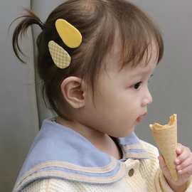 2023日韩宝宝发夹儿童纯色水滴夹婴儿小发卡小女孩碎发bb夹头饰品