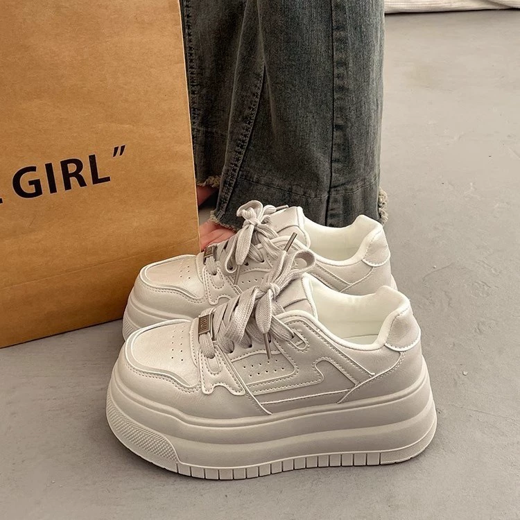 Белые кроссовки на платформе, летняя спортивная обувь для отдыха, Off white, размеры 35-40