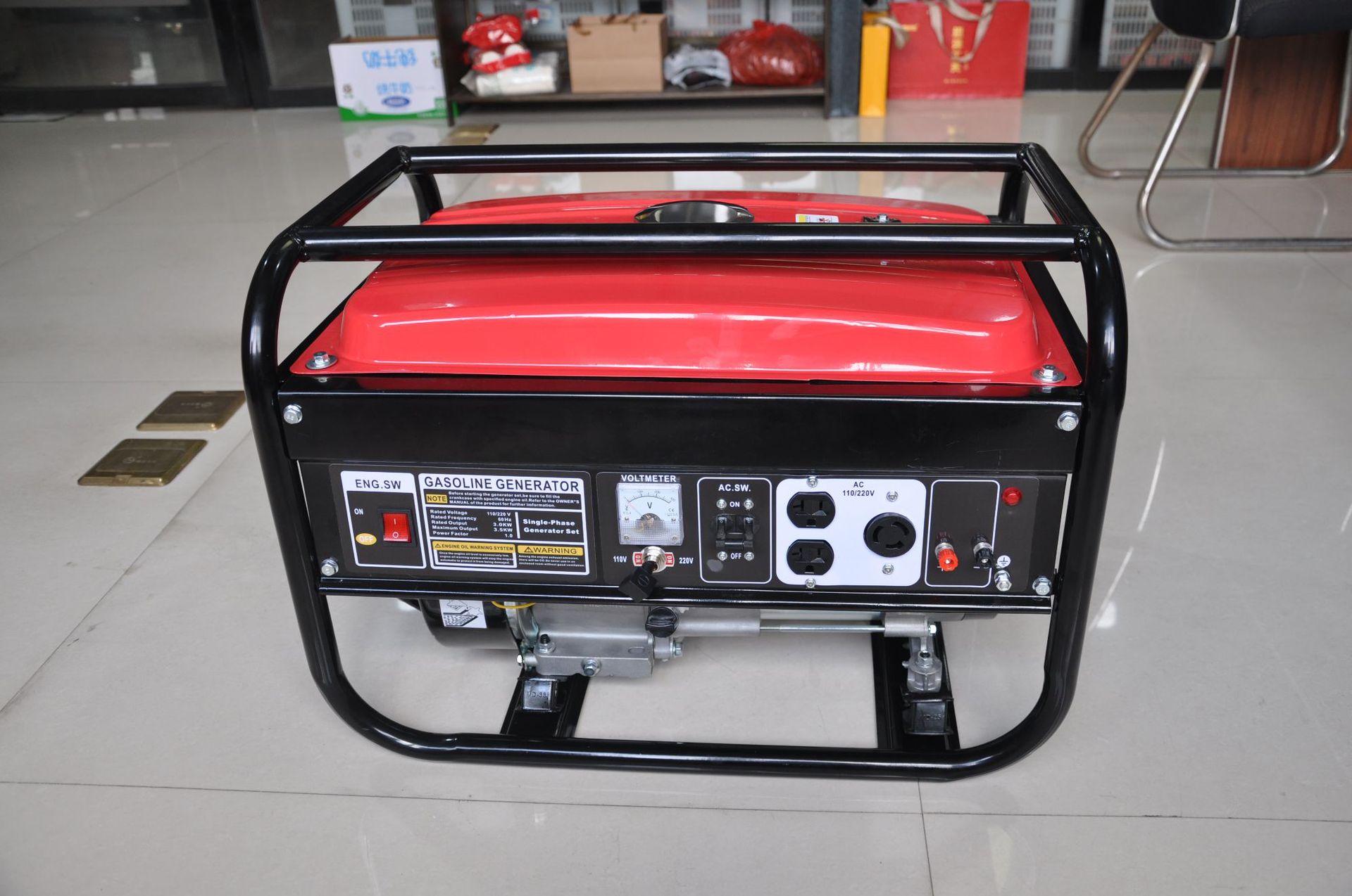 Small Portable Outdoor Ac Single-Phase Three-Phase 110V220V Dual Voltage 3 Kw 5Kw Gasoline Generator