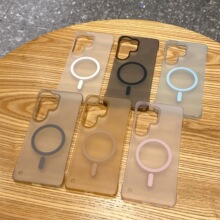 适用三星S26Ultra手机壳无边框磨砂S25Ultra冰雾磁吸S24+防摔硬套