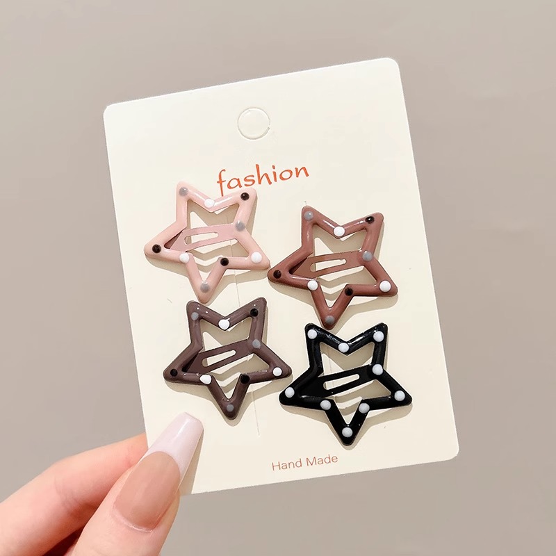 Dopamina linda estrella de color para niños horquilla bb clip tocado frente cabello roto flequillo lateral horquilla al por mayor