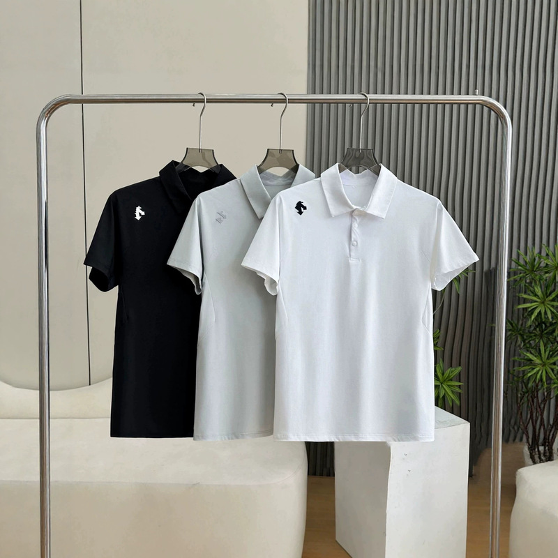 Summer New Dijia Men's Quick-Drying Short-Sleeved Polo Breathable Wrinkle-Free Fabric Solid Color Casual Lapel B1072