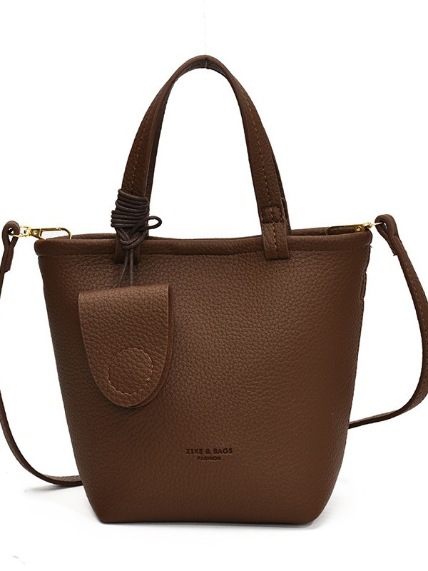 Lichi coreano bolso de cubo portátil para mujeres 2025 nuevo estilo transfronterizo simple canasta de verduras versátil bolso de hombro