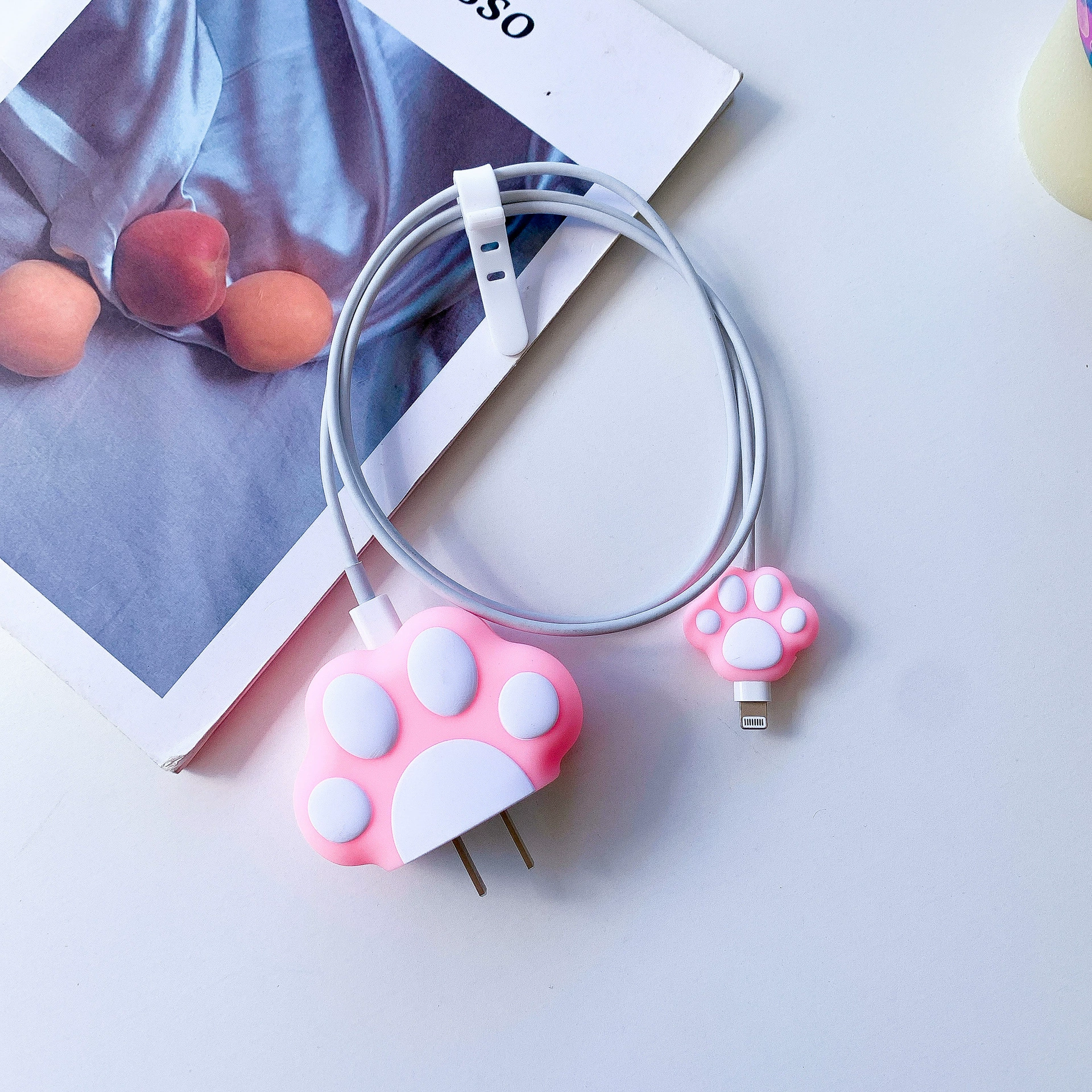 Apple, cartoon charger, protective case, 20W