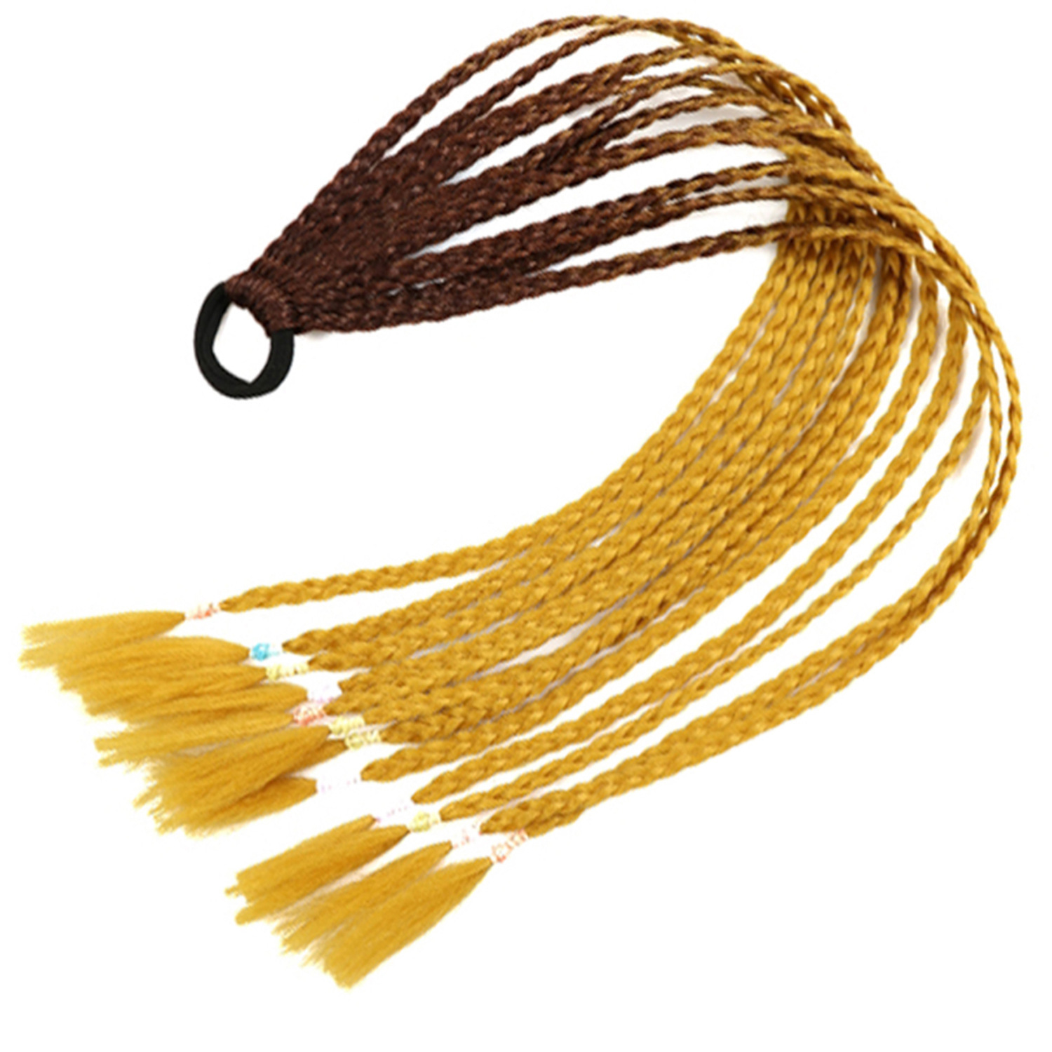 Inventario al por mayor colorido trenzas de tres hebras africanas trenzas sucias trenzas de caballo recogidas en stock Inventario