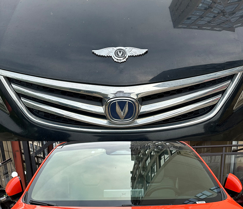 Applicable to Haver MG Volkswagen Car logo Vertical Standard Flying Eagle Standard Stainless Steel Metal Car Mark Engine Cover Vertical Standard