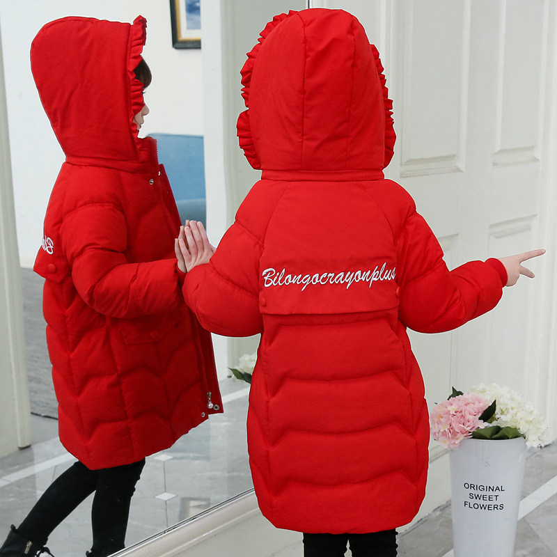 Ropa acolchada de algodón de longitud media para niñas, enchufe de mano engrosado Ropa acolchada de algodón Estilo occidental para niños medianos y grandes al por mayor Entrega directa de una pieza de fábrica