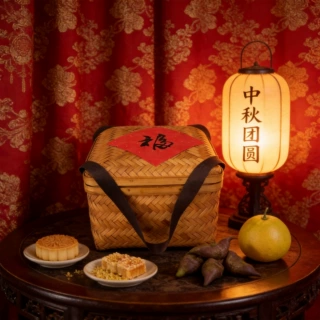 新年礼盒新中式礼篮春节过年特产烘焙坚果腊味年货伴手礼盒子