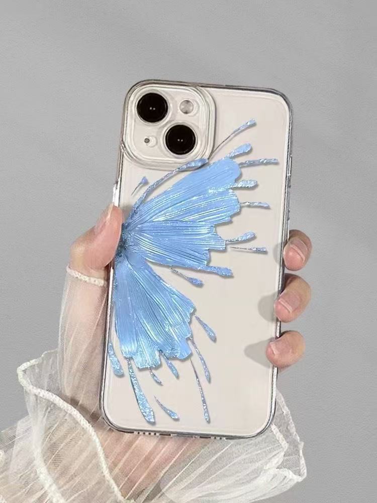 Golden Butterfly para iPhone 16pro funda para teléfono móvil Apple 15 anti-caída 14 Japón y Corea del Sur 13promax nuevo 12pro