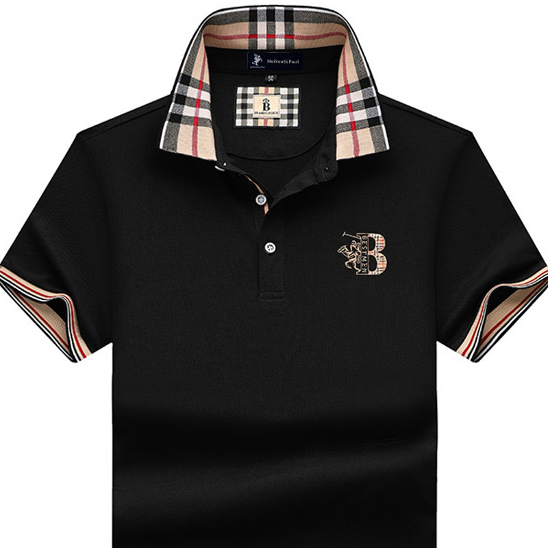 Paul Men's Lapel Cotton Polo Shirt Summer New Business Casual Loose Short-Sleeved T-Shirt Men's Trendy Paul Men's Lapel Cotton Polo Shirt Summer New Business Casual Loose Short-Sleeved T-Shirt Men's Trendy