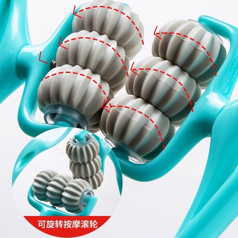 新款脖子按摩器颈部肩颈酸痛舒缓器护颈仪多功能揉捏家用六轮颈椎|undefined