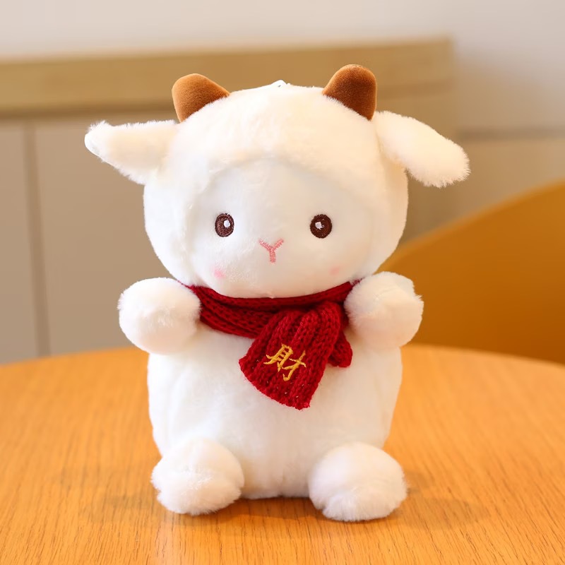 Muñeca de cambio de ropa de oveja de Polk almohada regalo de cumpleaños actividad de seguridad arrojando muñeca de agarración emoción acompañante muñeca de cordero