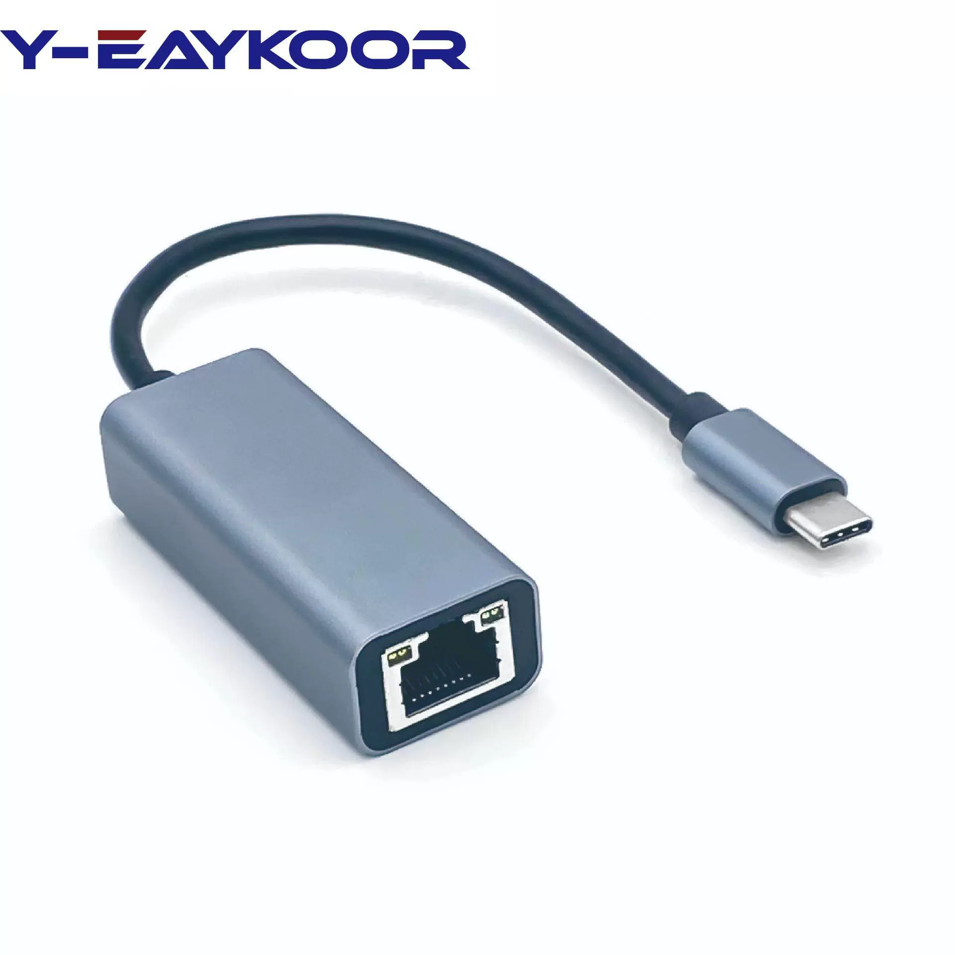 type-c网卡转网口RJ45以太网网线接口转换器笔记本电脑HUB全千兆
