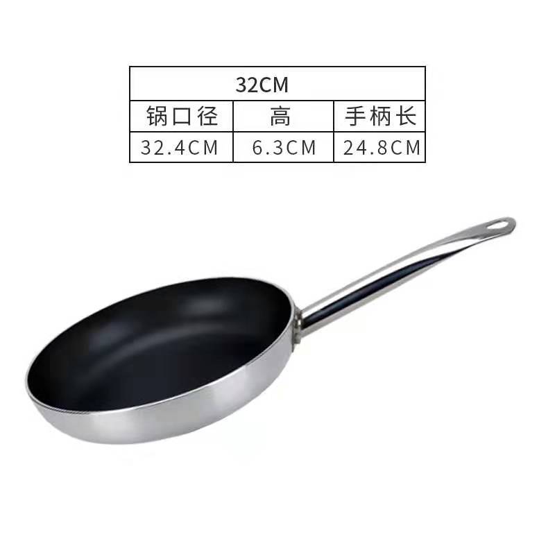 Pan antiadherente, sartén comercial especial, estufas de gas para estufa electromagnética doméstica de gran tamaño de restaurante de carne