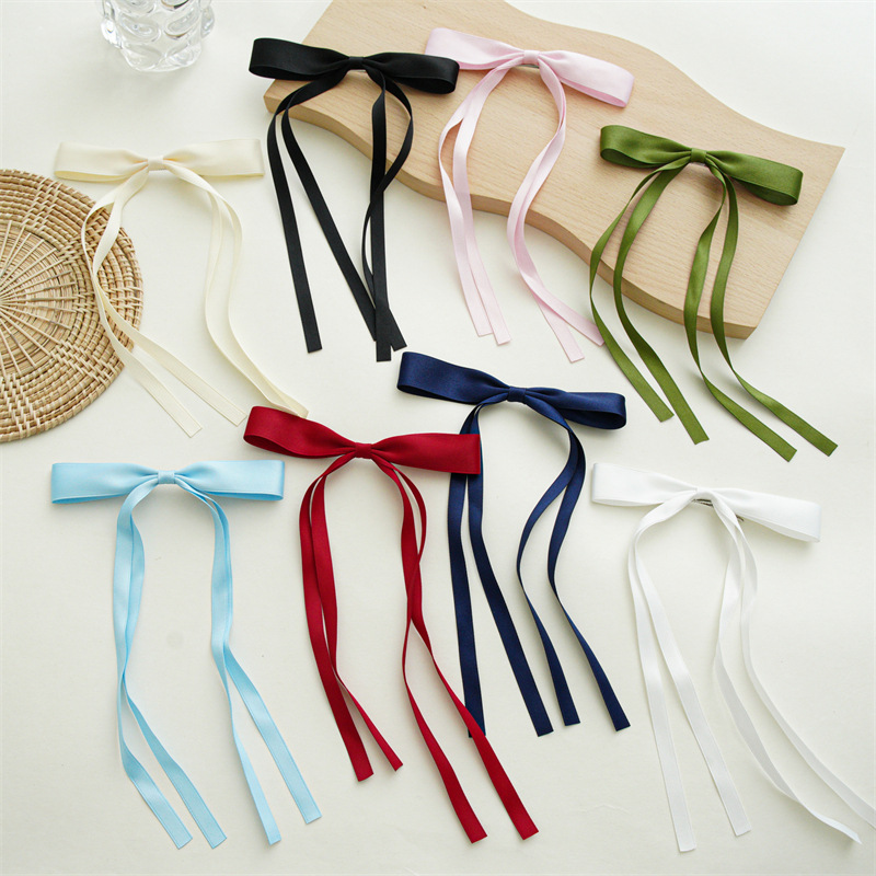 Women's Elegant Simple Style Bow Knot Satin Hair Clip display picture 4